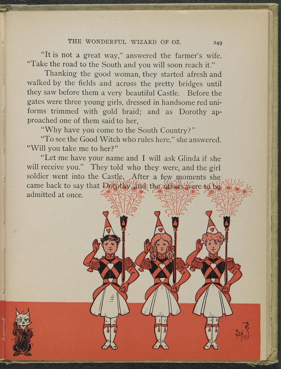 Illustratie uit "De wonderbaarlijke tovenaar van Oz" door Lyman Frank Baum door William Wallace Denslow