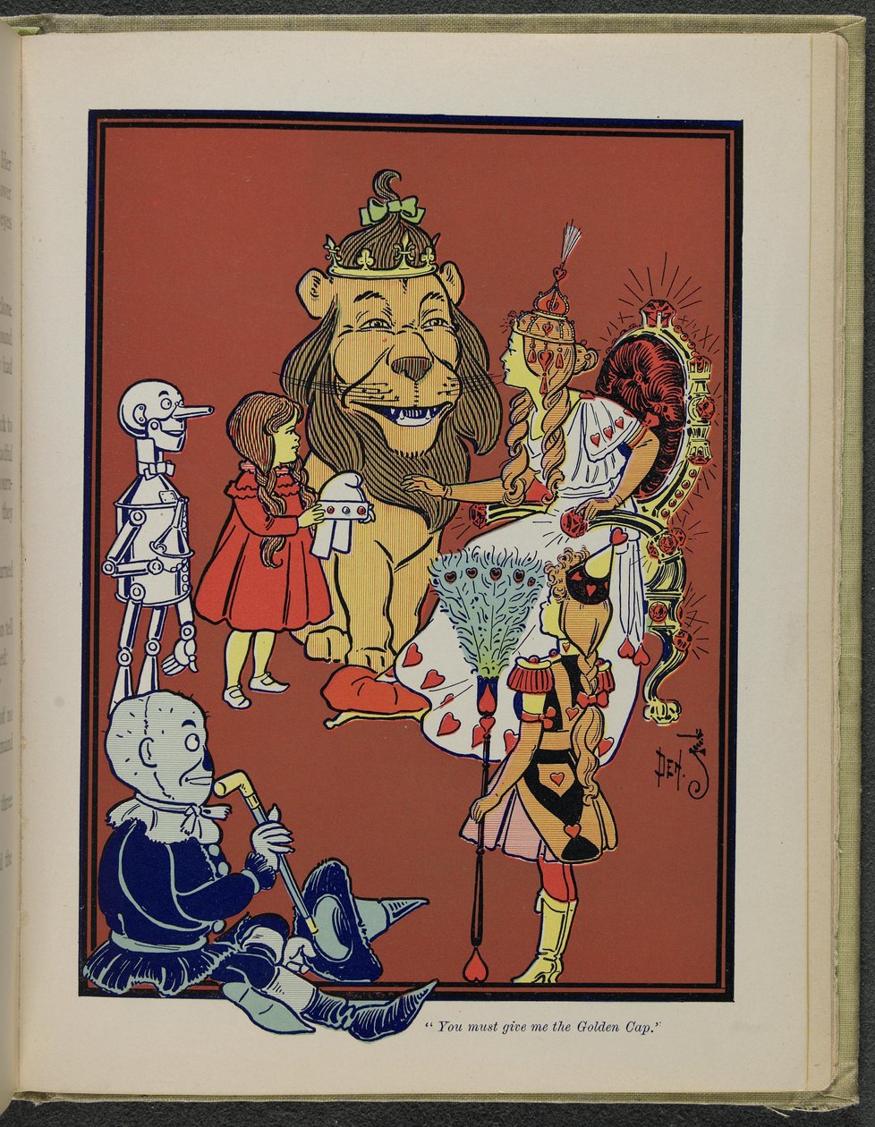 Illustratie uit "De wonderbaarlijke tovenaar van Oz" door Lyman Frank Baum door William Wallace Denslow