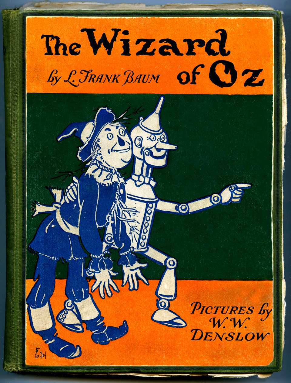 De Wonderbaarlijke Tovenaar van Oz - De Tovenaar van Oz: omslag van een oude editie (tussen 1905 en 1920) geïllustreerd door Denslow, William Wallace (1856-1915) van Frank Baum