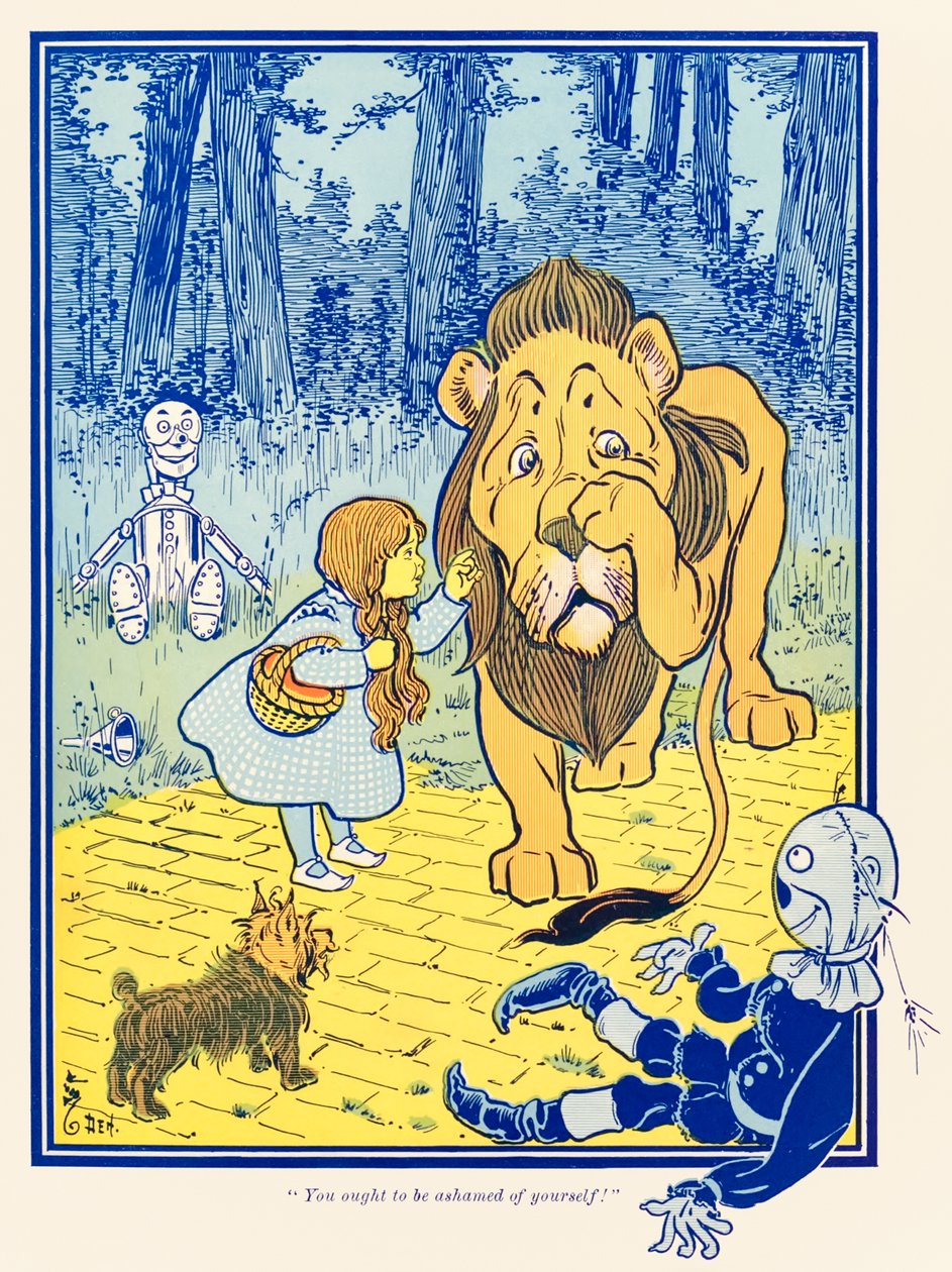 "Je zou je moeten schamen!" uit "De Wonderbaarlijke Tovenaar van Oz" door L. Frank Baum door William Wallace Denslow