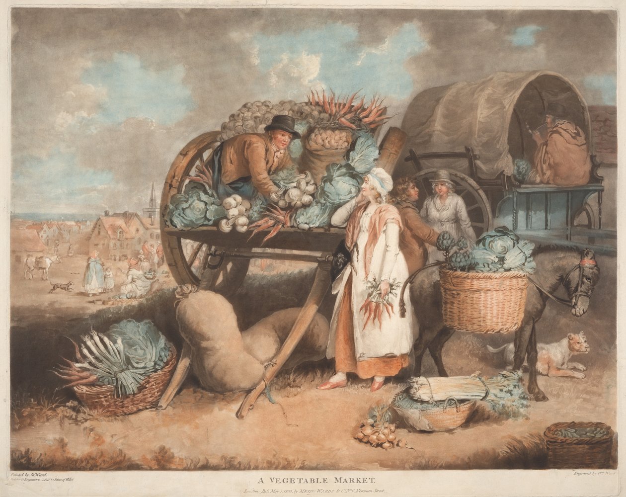 Een groentemarkt door William Ward