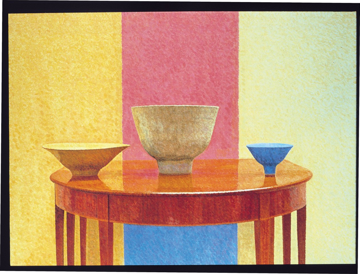 Stilleven, drie Lucie Rie kommen door William Wilkins