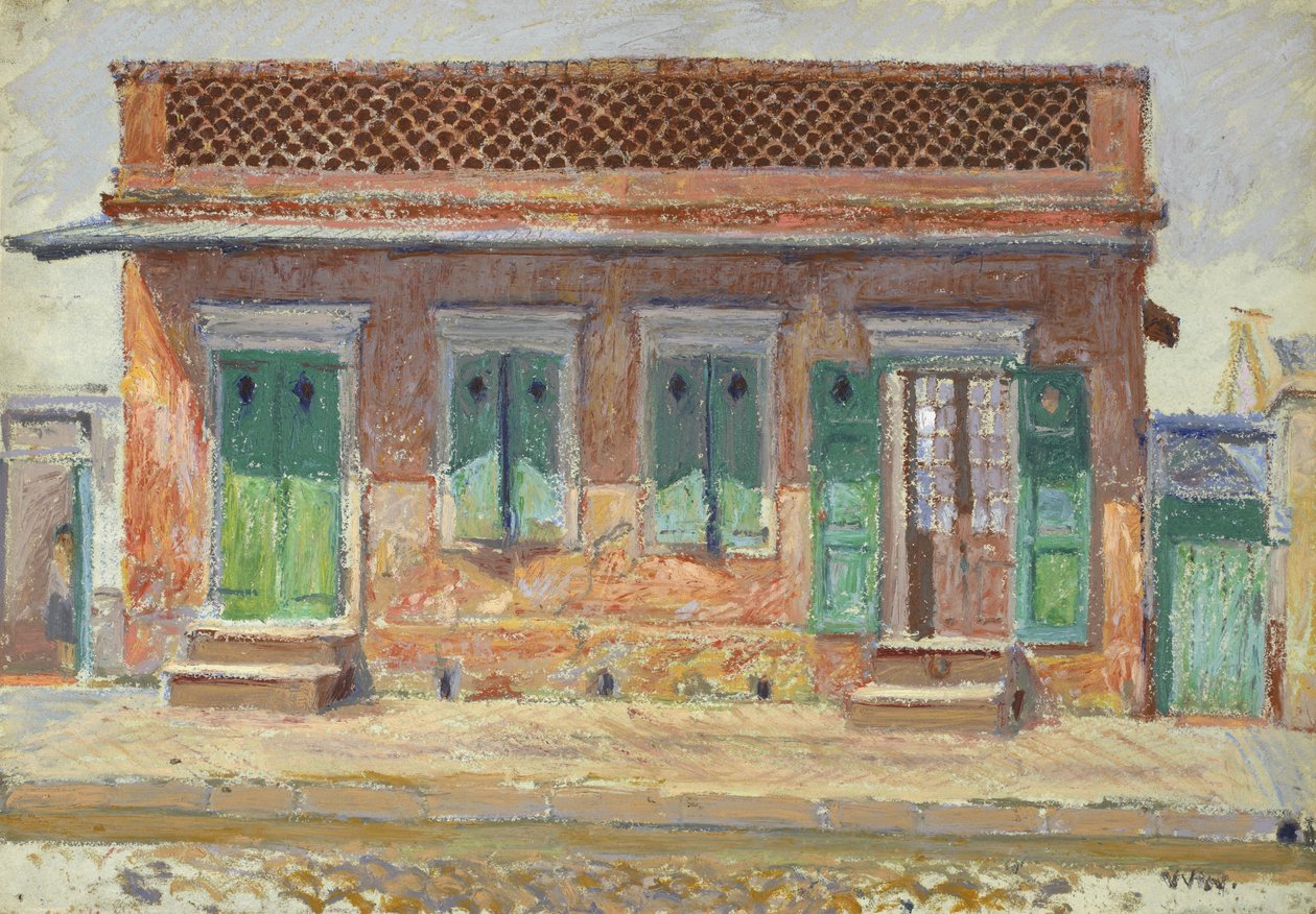 Huis aan Dumaine Street, New Orleans, ca. 1904 door William Woodward