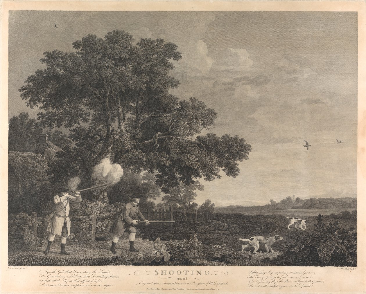 Jacht, Plaat III door William Woollett