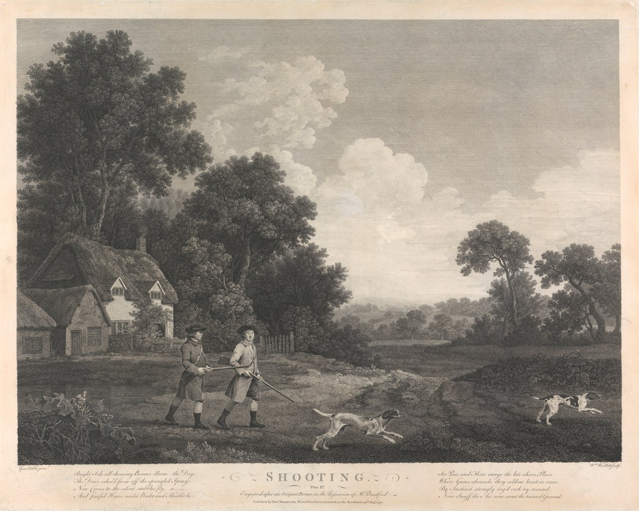 Jacht, plaat II door William Woollett