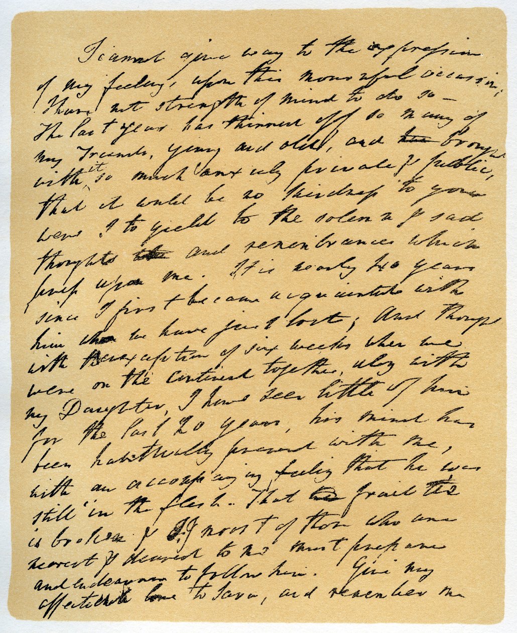 Brief van William Wordsworth over de dood van Samuel Taylor Coleridge, 29 juli 1834 door William Wordsworth