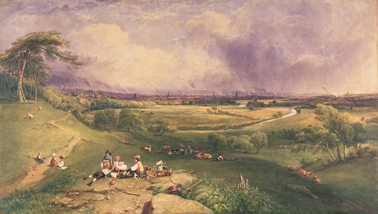 Manchester vanaf de Cliff, Higher Broughton door William Wyld