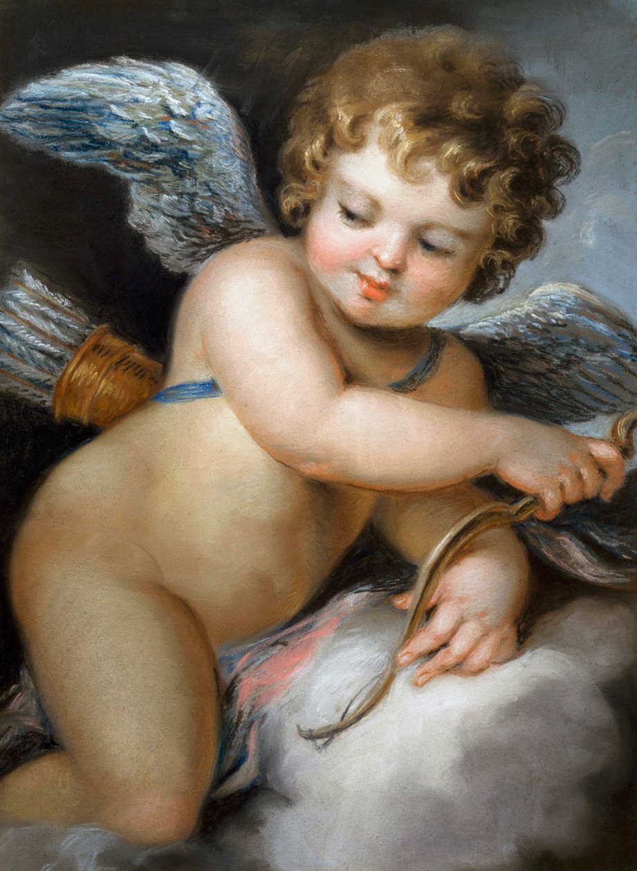 "Cupidon" Peinture de William Hoare (1707-1792) 18eme siecle door William of Bath Hoare