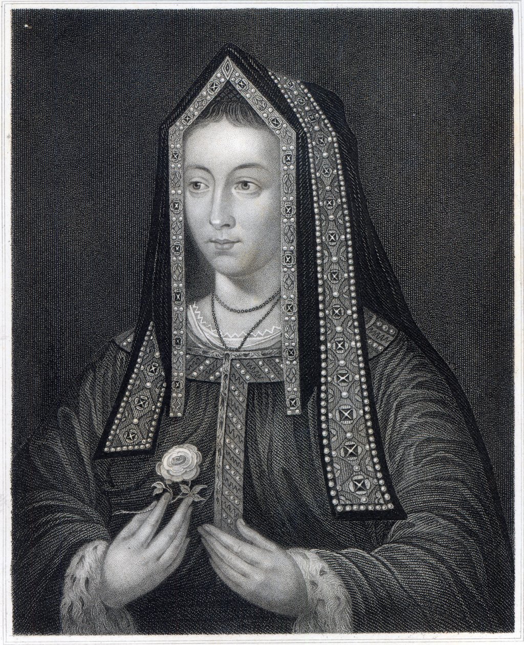 Portret van Elizabeth van York door William the Younger Holl