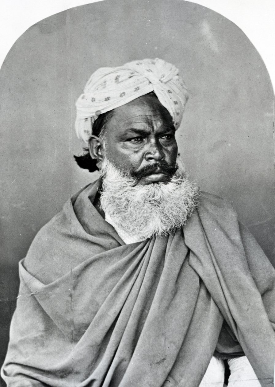 Portret van een Indiase man, uit 