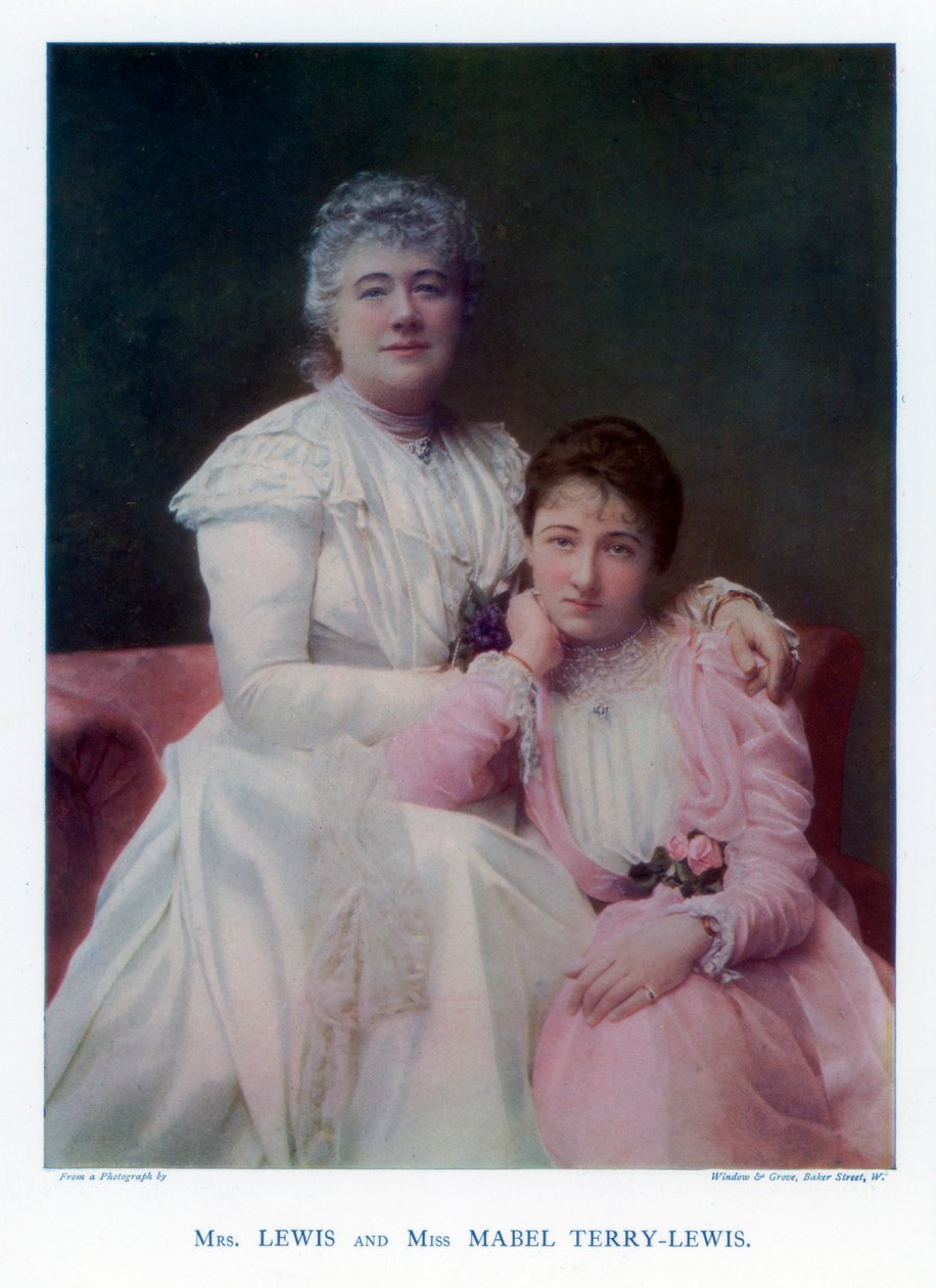 Mevrouw Lewis Kate Terry en Miss Mabel Terry-Lewis, Britse actrices, 1901 door Window and Grove