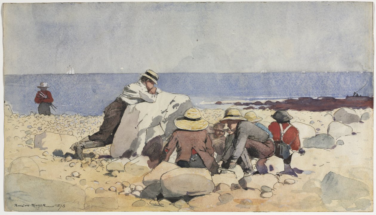 Een schelpdierfeest door Winslow Homer