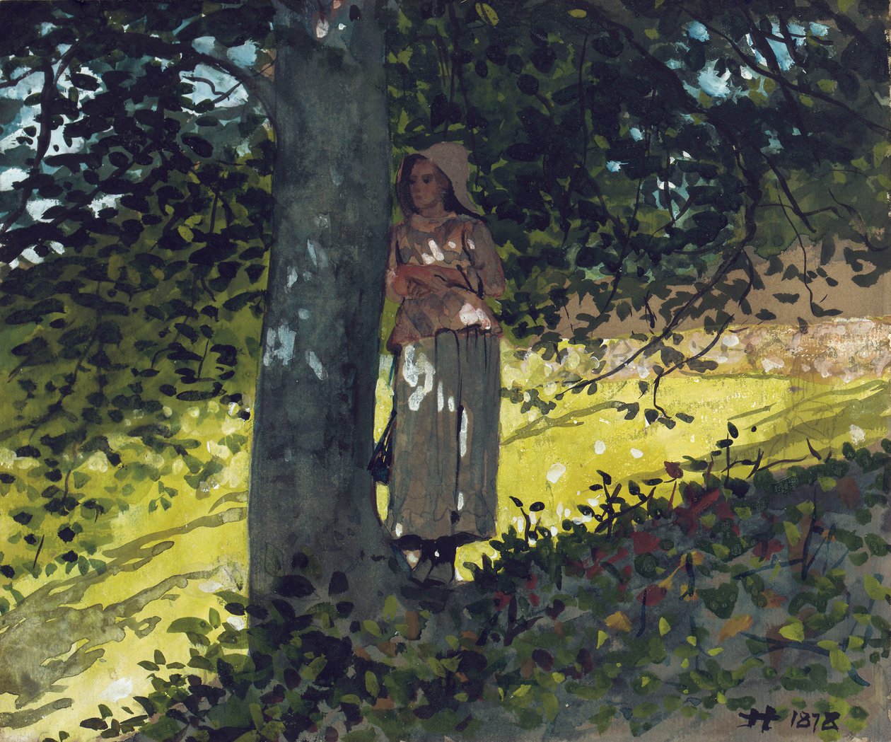 Een Schaduwrijke Plek, Houghton Farm, 1878 door Winslow Homer