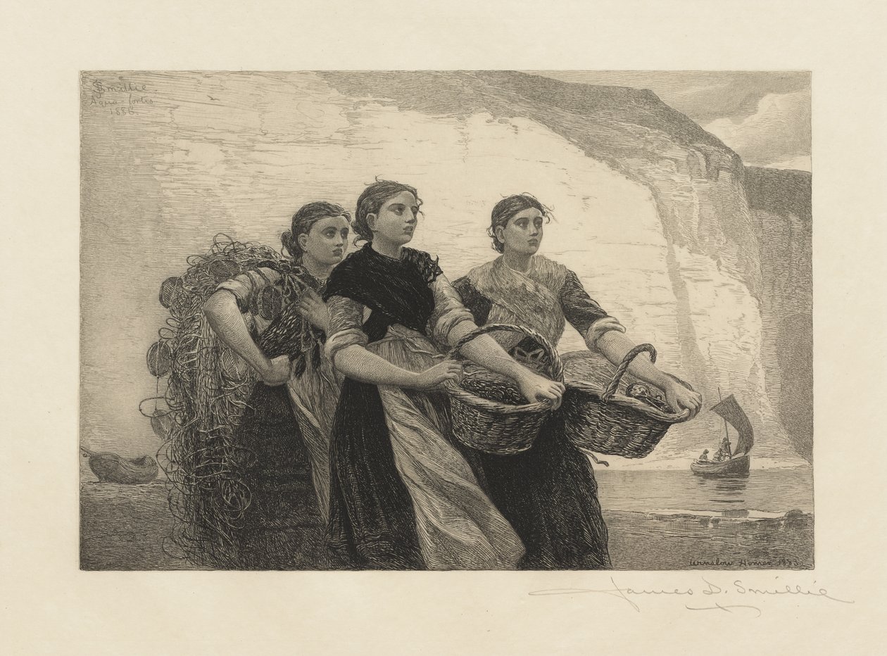 Een stem van de kliffen, gegraveerd door James David Smillie door Winslow Homer