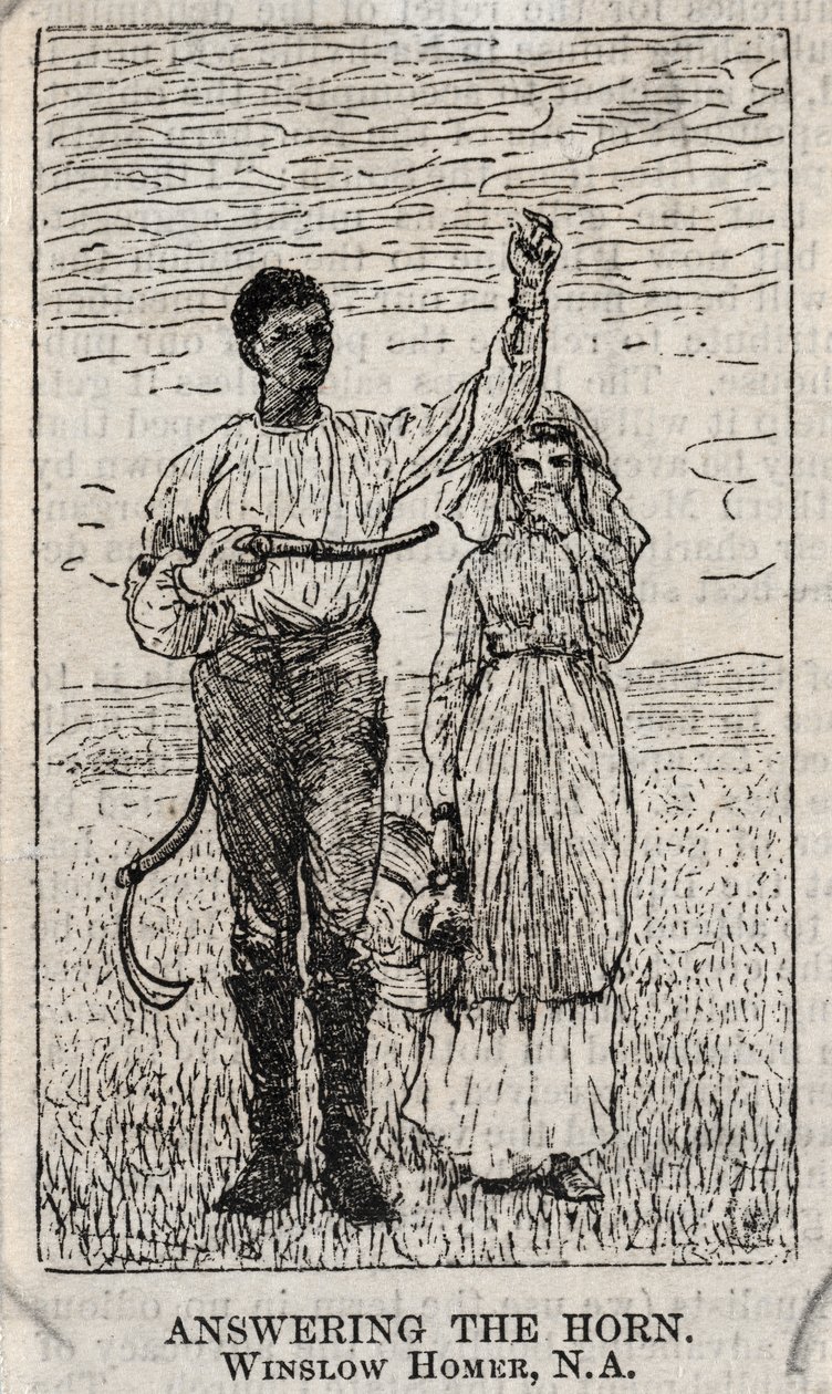 Antwoord op de hoorn door Winslow Homer