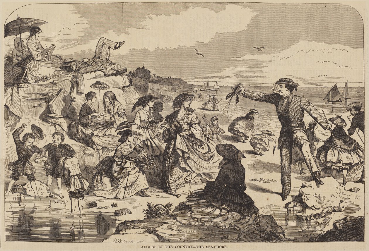 Augustus op het platteland - De kust door Winslow Homer