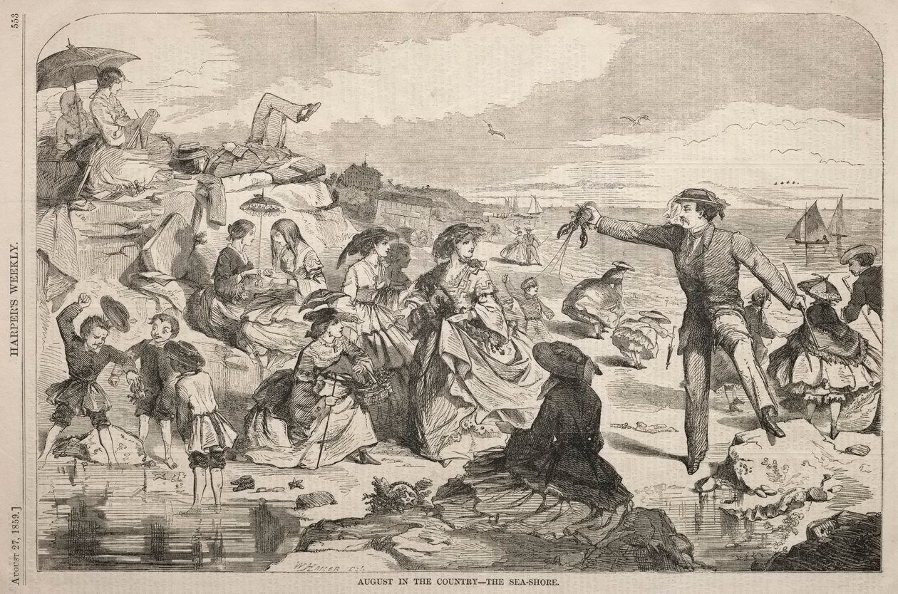 Augustus op het platteland - De kust, 1859 door Winslow Homer