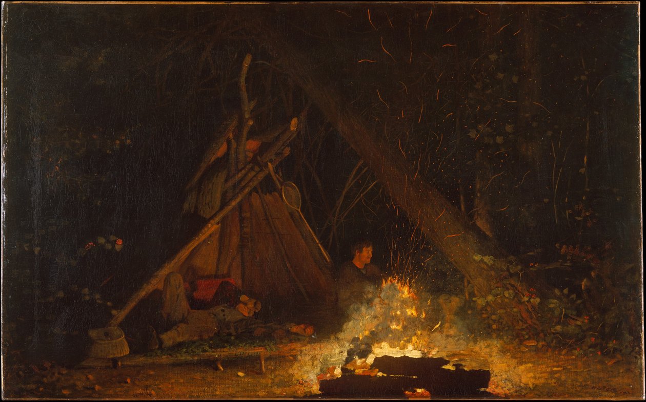 Kampvuur door Winslow Homer