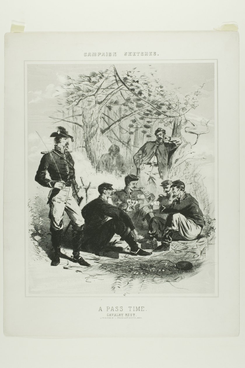 Campagne Schetsen: Tijdverdrijf - Cavalerierust door Winslow Homer