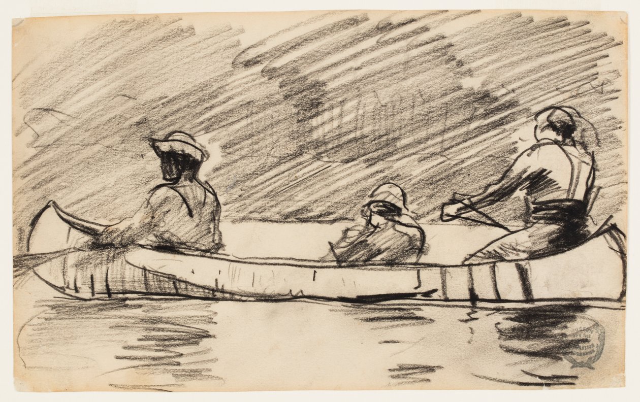 Kano met Drie Mannen door Winslow Homer
