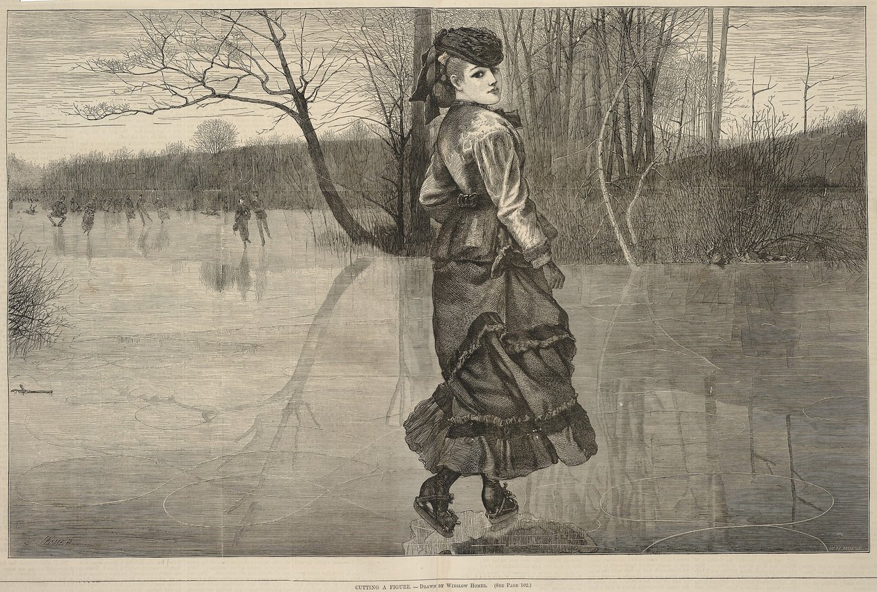 Een figuur snijden, uit Elke zaterdag, 4 februari 1871 door Winslow Homer