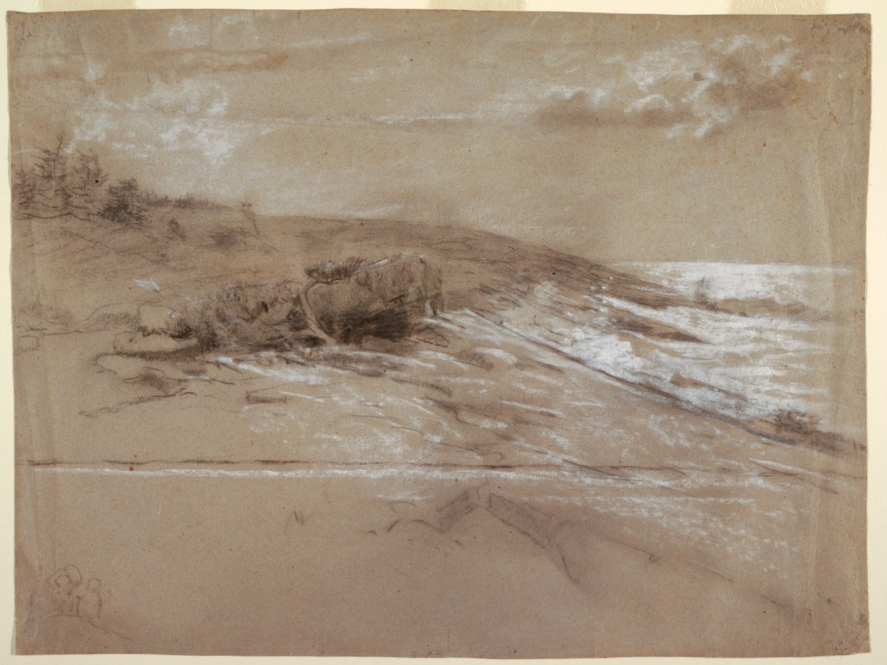Tekening, Zeekust met struikdennen, Prout