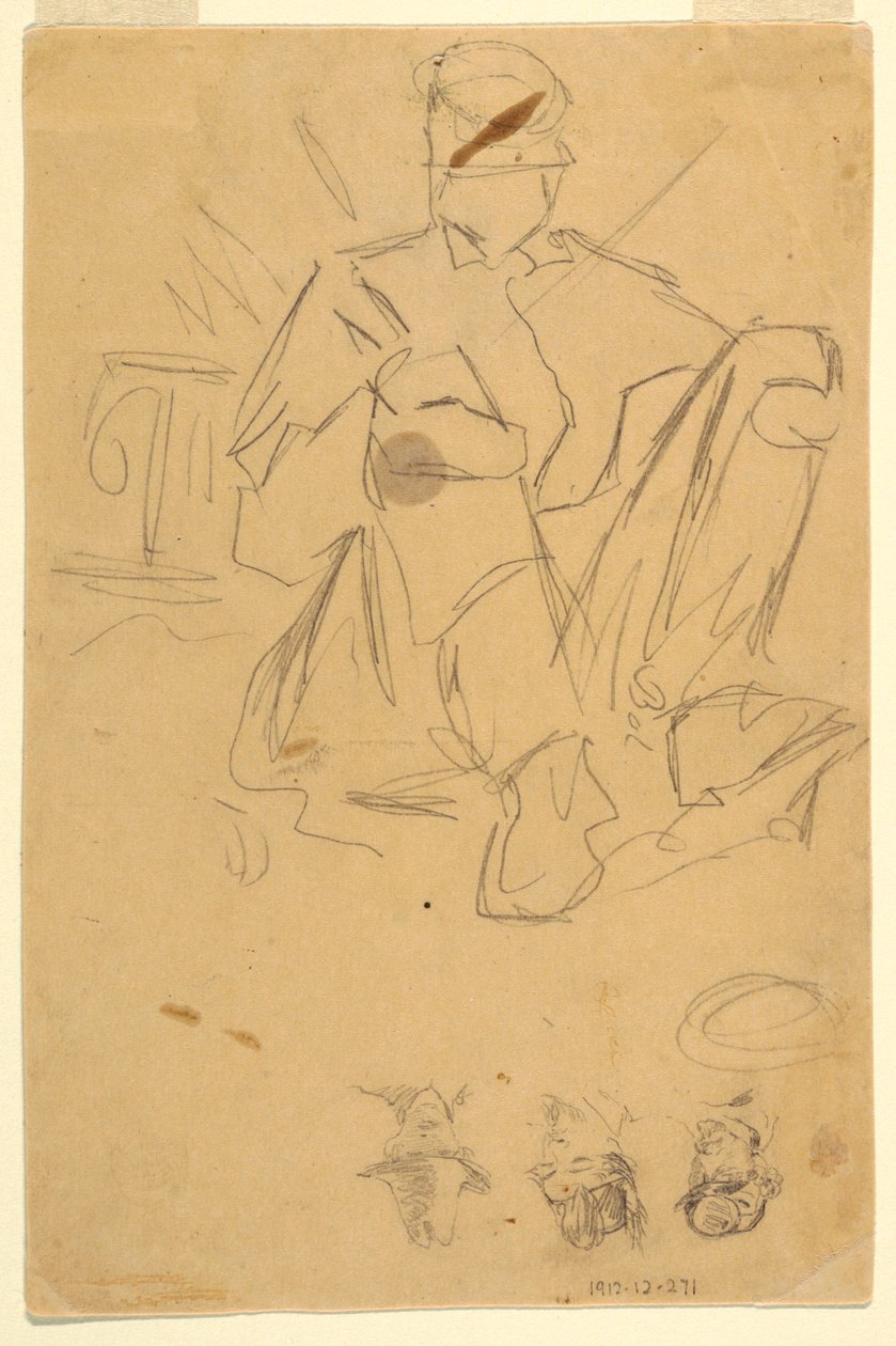 Tekening, Schetsen van legerkampementen, 1862 door Winslow Homer