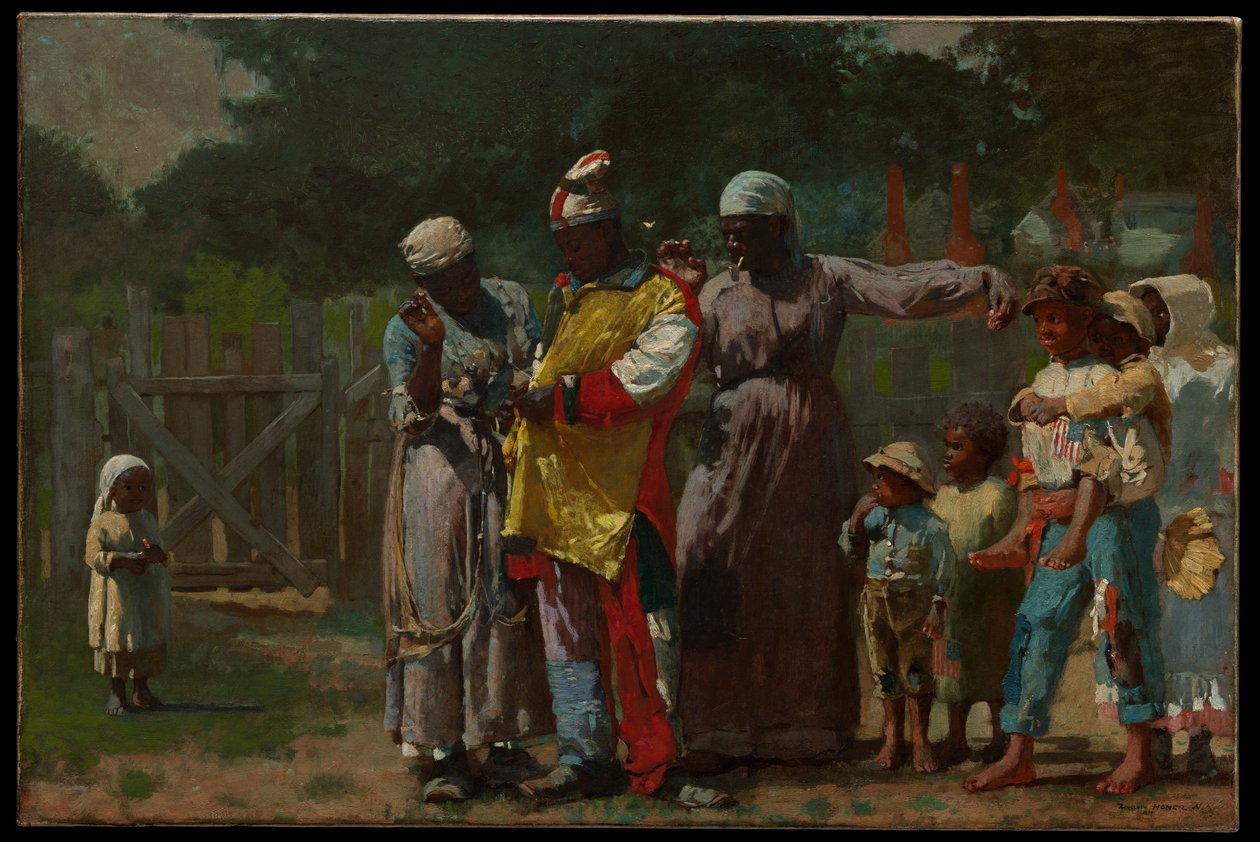 Zich kleden voor het carnaval door Winslow Homer