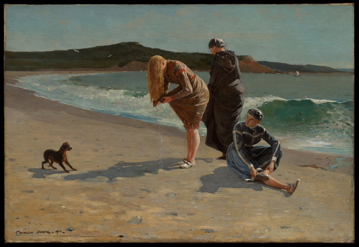 Eagle Head, Manchester, Massachusetts (hoogwater) door Winslow Homer