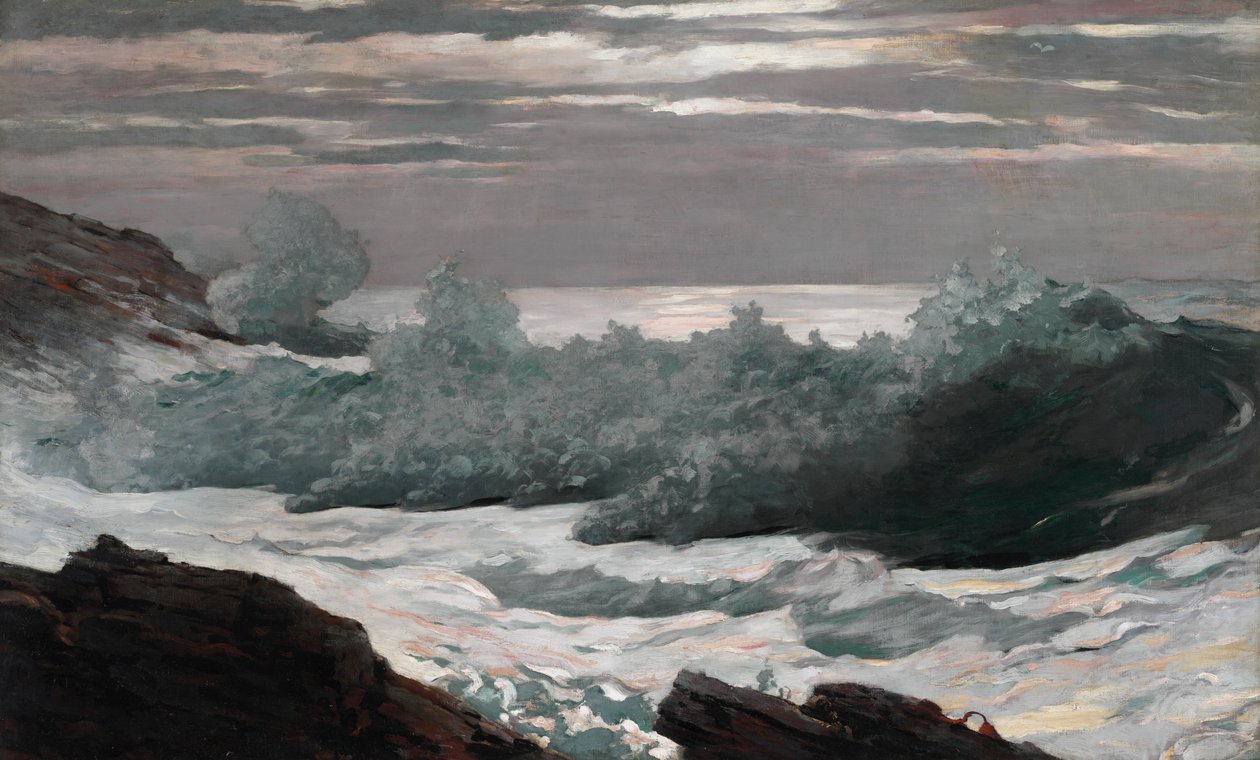 Vroege ochtend na een storm op zee door Winslow Homer