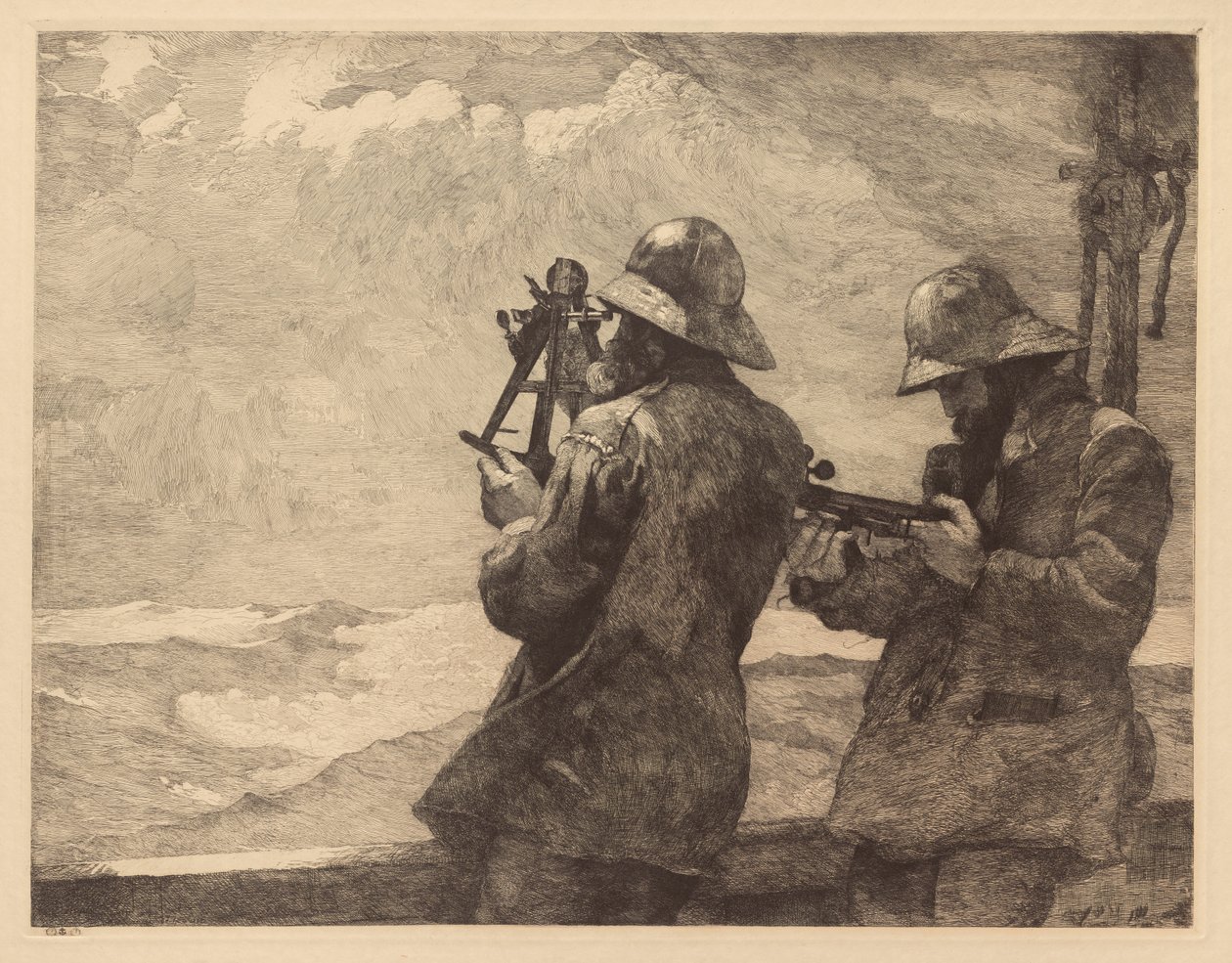 Acht glazen door Winslow Homer