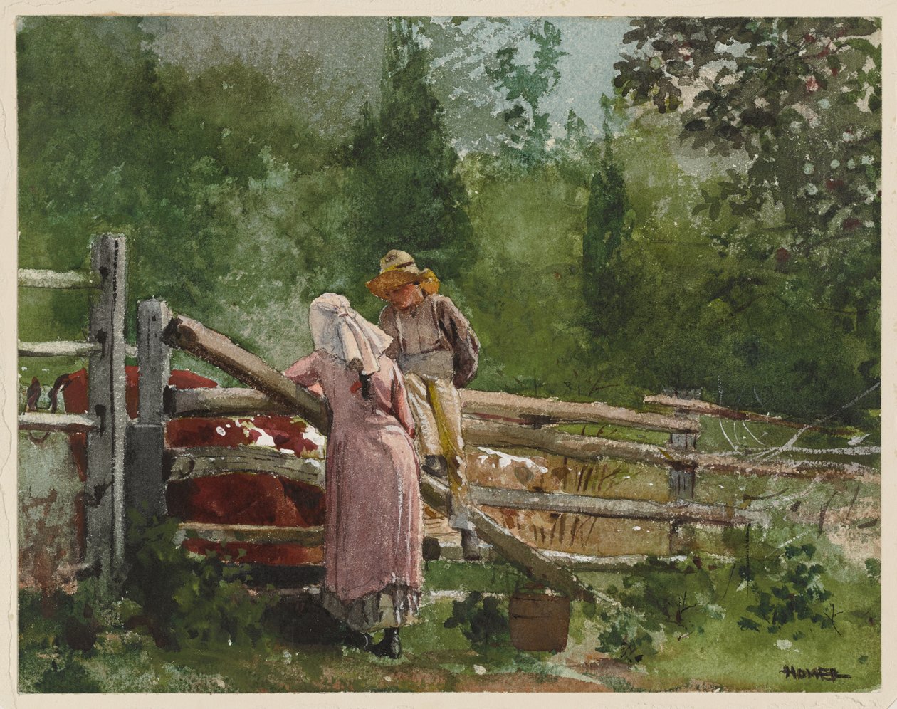 Voedertijd door Winslow Homer