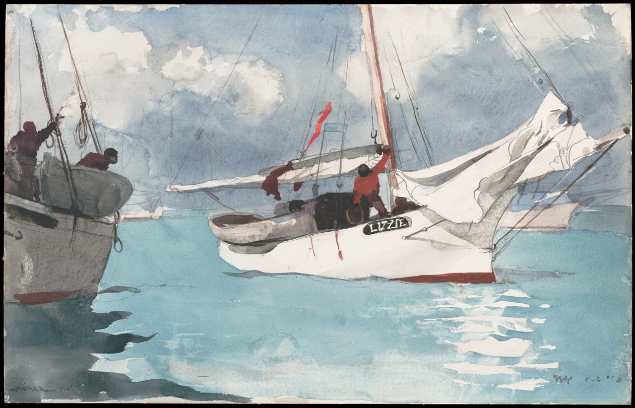 Vissersboten, Key West door Winslow Homer