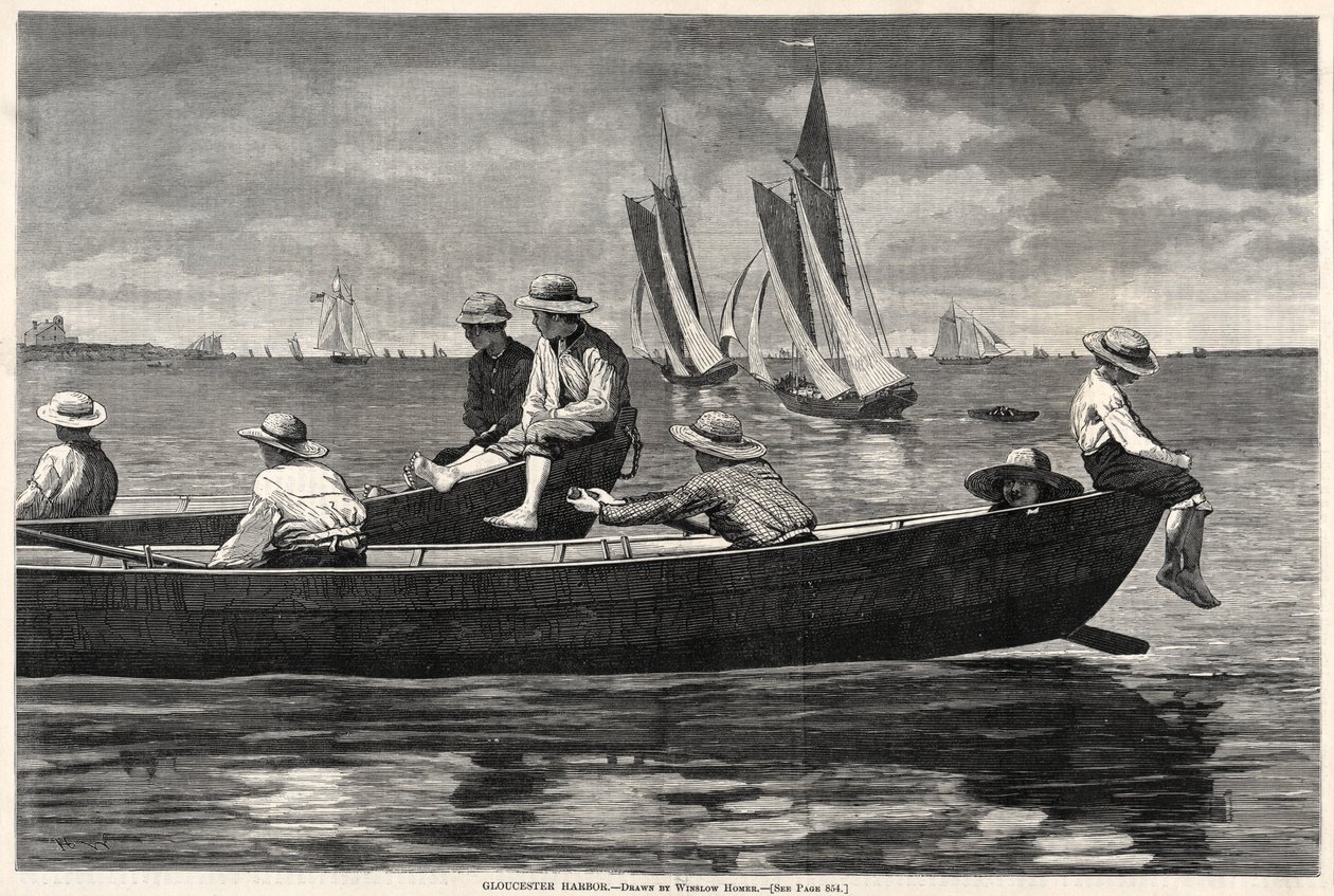 De haven van Gloucester door Winslow Homer