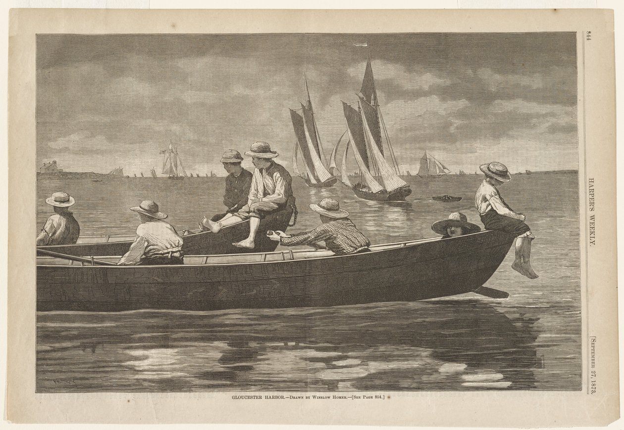 De haven van Gloucester door Winslow Homer