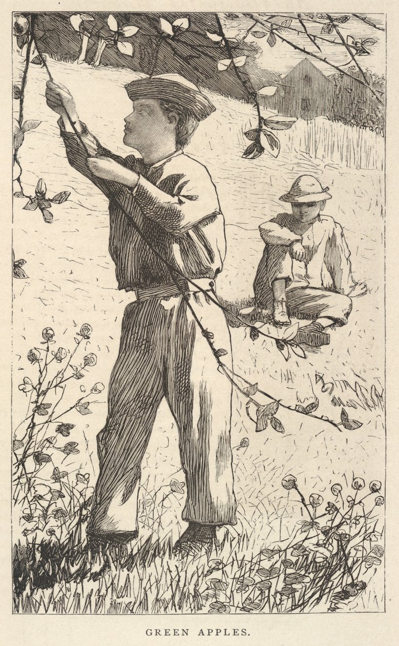 Groene appels, uit Onze Jonge Mensen, augustus 1868 door Winslow Homer