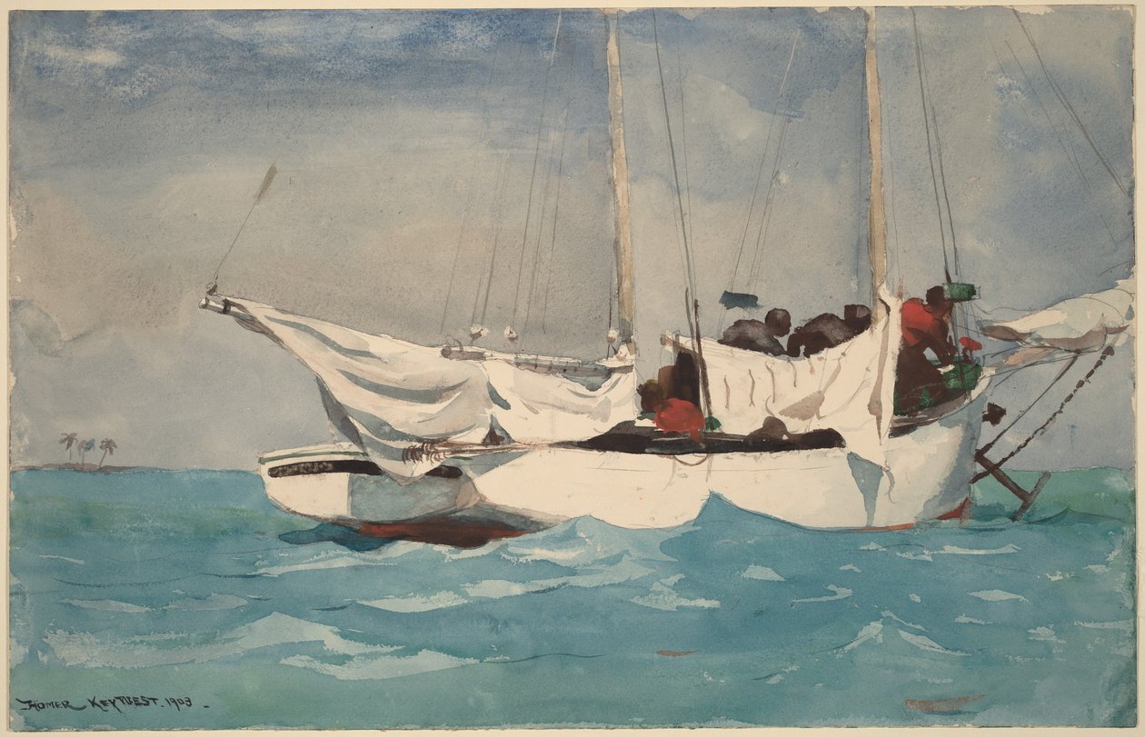 Key West, het anker lichten door Winslow Homer