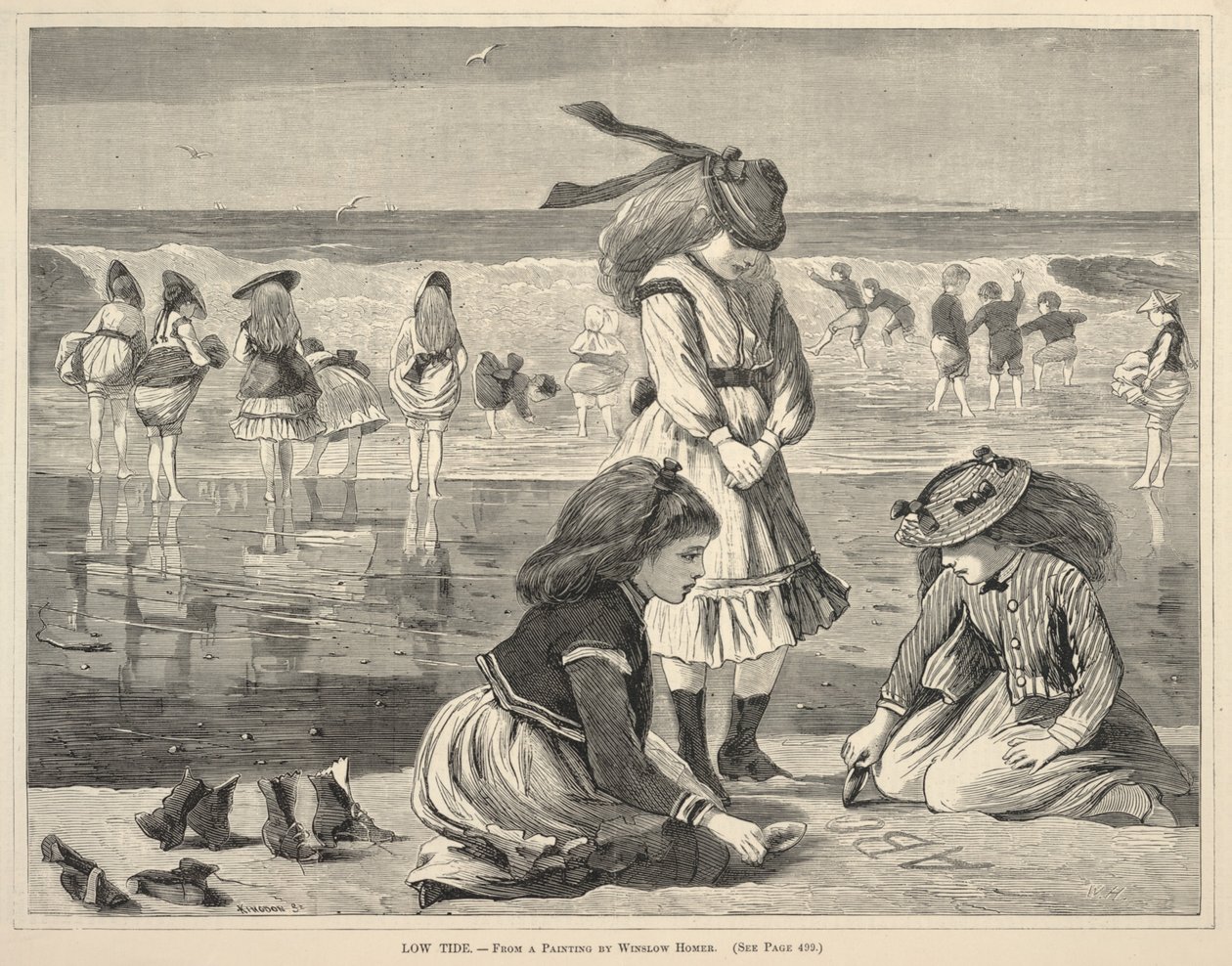 Laag tij, van elke zaterdag, 6 augustus 1870 door Winslow Homer