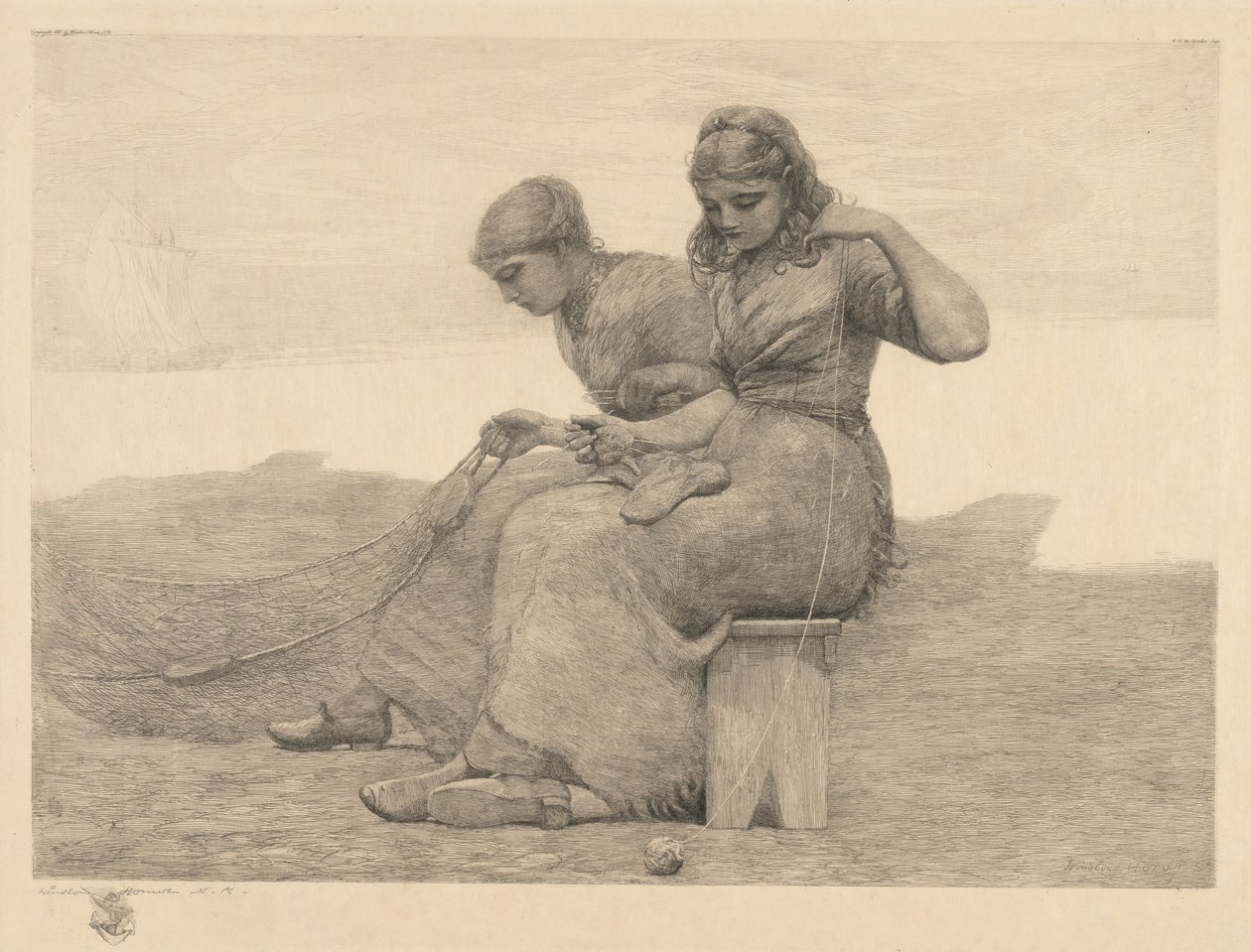 De scheuren herstellen door Winslow Homer