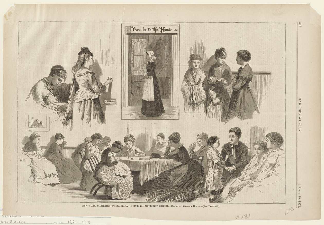 Liefdadigheidsinstellingen in New York - St. Barnabas House door Winslow Homer