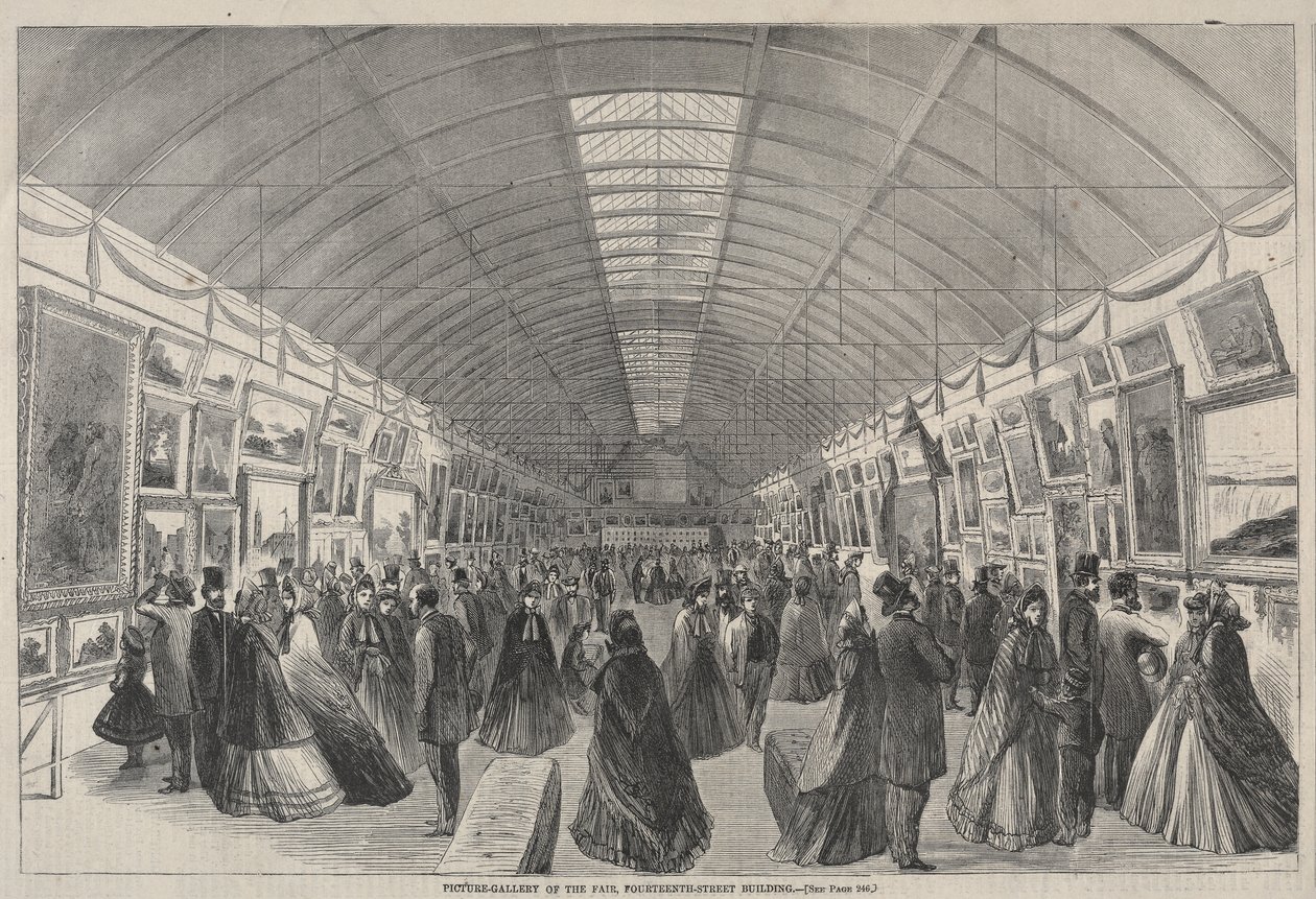 Fotogalerij van de beurs, het gebouw aan Fourteenth Street door Winslow Homer
