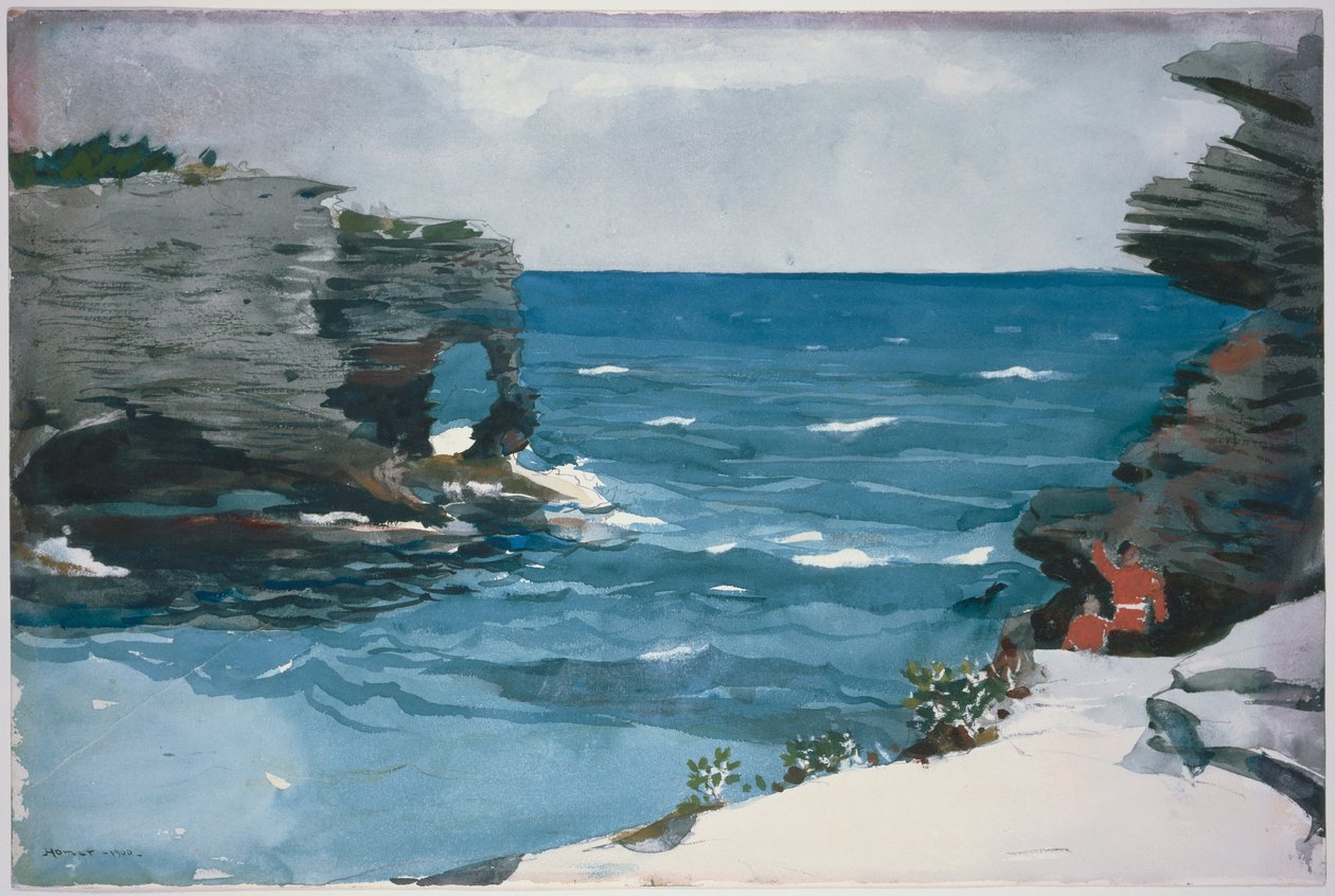 Rotsachtige kust, Bermuda door Winslow Homer