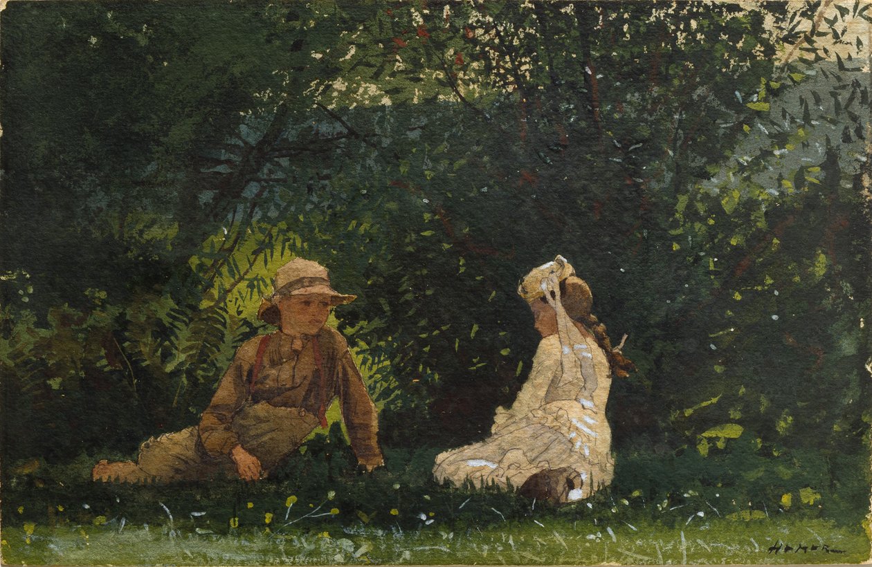 Tafereel op de boerderij van Houghton door Winslow Homer