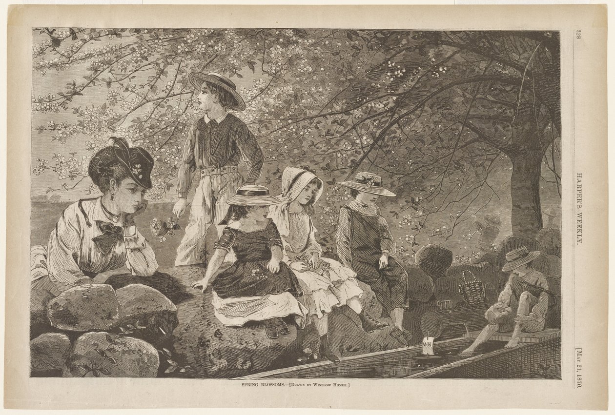 Lentebloesems door Winslow Homer