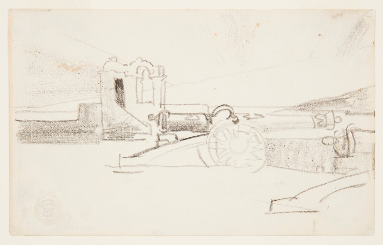 Studie voor "Searchlight, Harbor Entrance, Santiago de Cuba" door Winslow Homer
