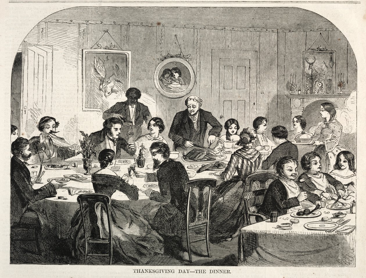 Thanksgiving - Het diner door Winslow Homer
