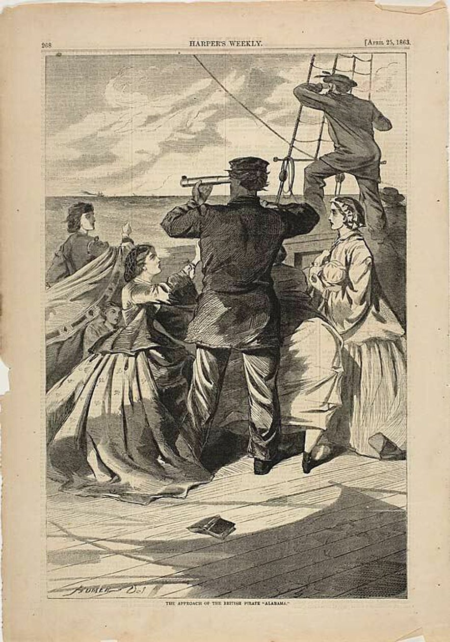 De aanpak van de Britse piraat "Alabama door Winslow Homer