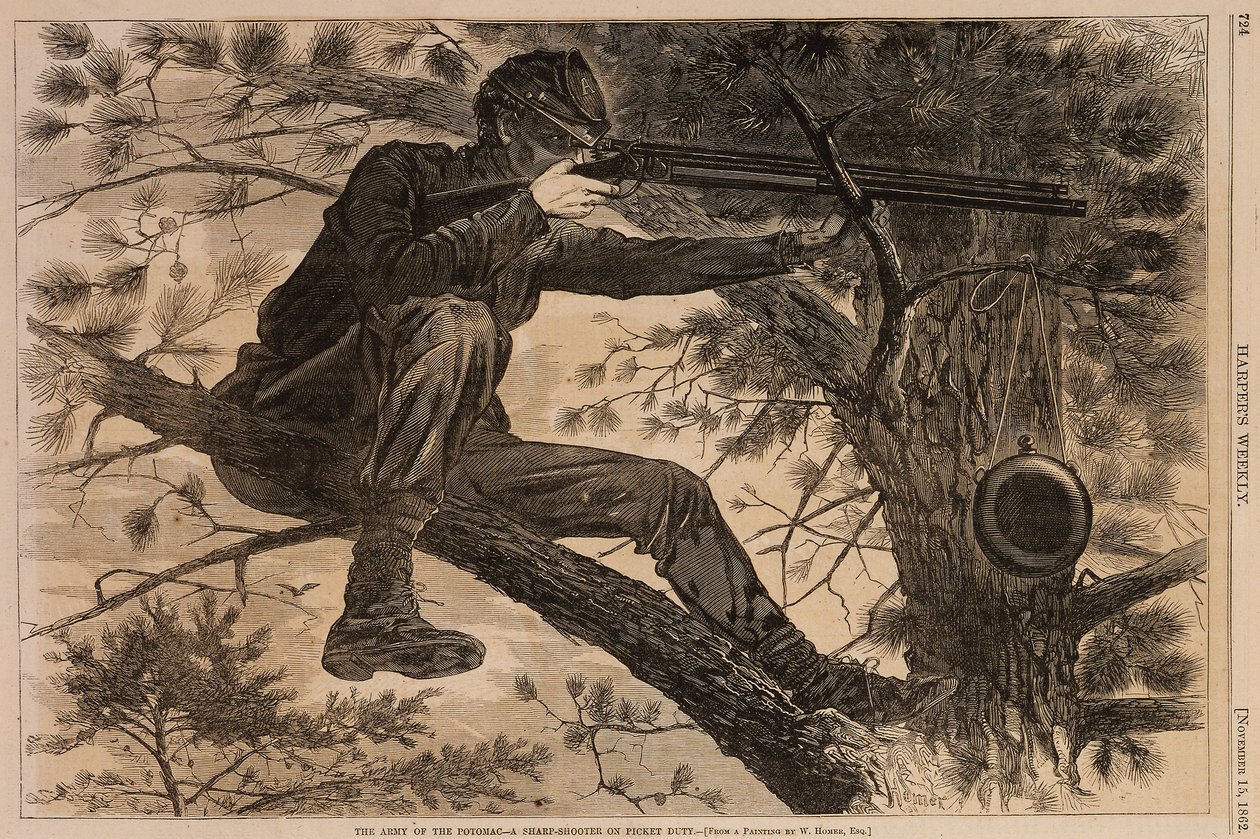 Het leger van de Potomac - Een scherpschutter op wacht, uit Harper