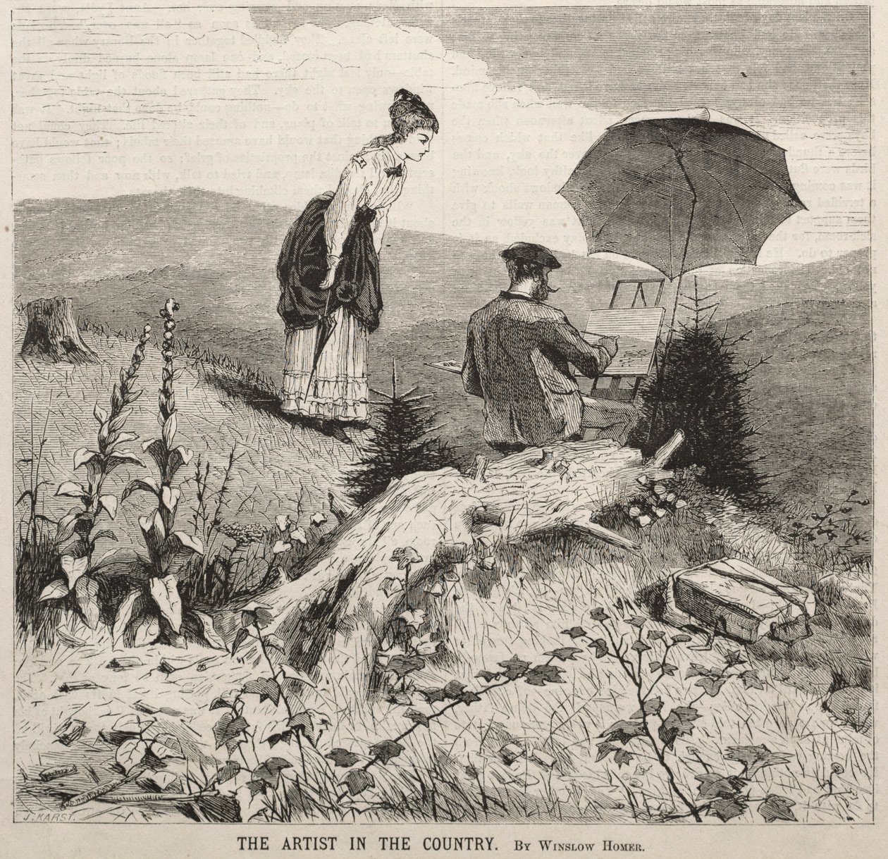 De Kunstenaar op het Platteland door Winslow Homer