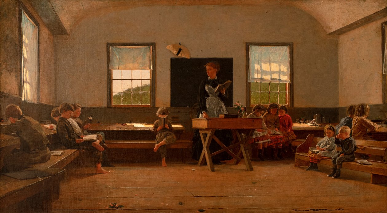 De dorpsschool door Winslow Homer